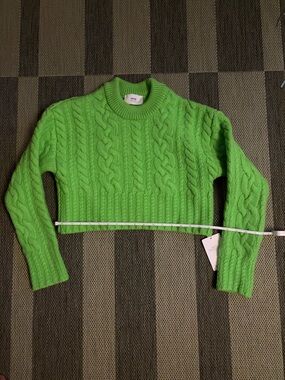 Ami by Alexandre Mattiusi Lime Green Cropped Jumper